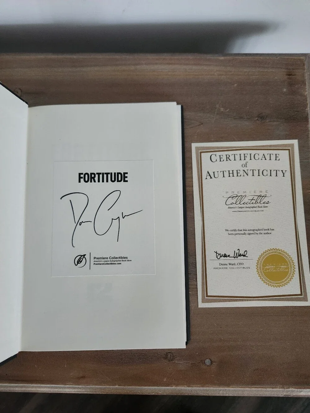 Signed Dan Crenshaw Fortitude Hardcover Book COA Navy SEAL First Edition